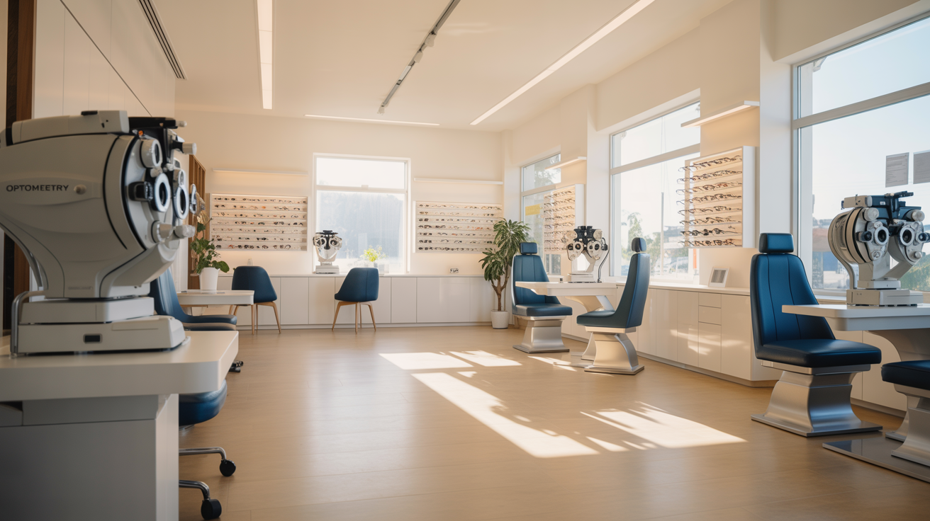 Modern optometry clinic with DryEyePro technology